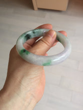 Load image into Gallery viewer, 57mm certified 100% natural type A sunny green/purple jadeite jade bangle BN83-8723