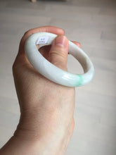 Load image into Gallery viewer, 55.7mm Certified Type A 100% Natural sunny green white Jadeite Jade bangle BP44-3179
