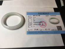 Load image into Gallery viewer, 50mm certified 100% natural Type A icy watery sunny green white red oval jadeite jade bangle BP48-9354