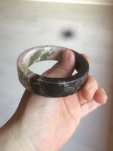 Load image into Gallery viewer, 55.2mm 100% natural pink/yellow/dark red/black time series(时光系列) Square style rose stone (Rhodonite)square bangle XY85
