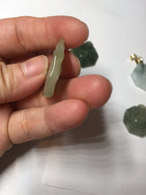 Load image into Gallery viewer, 100% natural type A light green dark green jadeite jade 3D the eight trigrams(Bagua,八卦) pendant group AX151