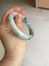 Load image into Gallery viewer, 57mm certified 100% natural type A sunny green/purple jadeite jade bangle BN83-8723
