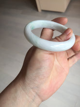 Load image into Gallery viewer, 55.7mm Certified Type A 100% Natural sunny green white Jadeite Jade bangle BP44-3179