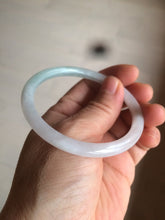 Load image into Gallery viewer, 54.5mm certified 100% natural green/purple/white slim round cut jadeite jade bangle L147-5552