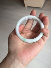 Load image into Gallery viewer, 55.7mm Certified Type A 100% Natural sunny green white Jadeite Jade bangle BP44-3179