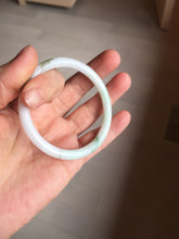 Load image into Gallery viewer, 53.9mm 100% natural Type A sunny green white purple round cut jadeite jade bangle BL96-4661
