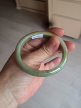 Load image into Gallery viewer, 49.5mm Certified Type A 100% Natural yellow/gray/green Jadeite Jade bangle AF80-5002