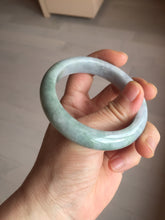 Load image into Gallery viewer, 55mm certified 100% natural type A white/green/black/purple jadeite jade bangle AU49-0247