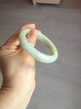 Load image into Gallery viewer, 56.6mm certified 100% natural Type A icy watery light yellow/white with jadeite jade bangle BL55-3278