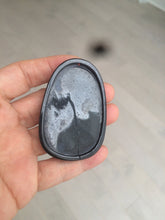 Load image into Gallery viewer, 100% Natural type A black jadeite jade(墨翠, mocui) Guanyin pendant BG31-3