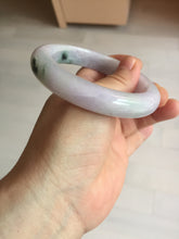 Load image into Gallery viewer, 58mm certified 100% natural type A light green/purple/yellow(FU LU SHOU)  jadeite jade bangle BN84-8722