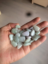 Load image into Gallery viewer, 100% Natural light green/white/purple Jadeite Jade money bag bead pendant BF86 Add-on item!