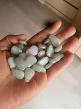 Load image into Gallery viewer, 100% Natural light green/white/purple Jadeite Jade money bag bead pendant BF86 Add-on item!