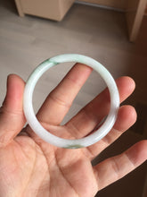 Load image into Gallery viewer, 53.9mm 100% natural Type A sunny green white purple round cut jadeite jade bangle BL96-4661
