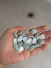 Load image into Gallery viewer, 100% Natural light green/white/purple Jadeite Jade money bag bead pendant BF86 Add-on item!