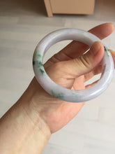 Load image into Gallery viewer, 58mm certified 100% natural type A light green/purple/yellow(FU LU SHOU)  jadeite jade bangle BN84-8722