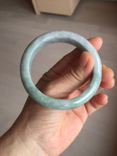 Load image into Gallery viewer, 55mm certified 100% natural type A white/green/black/purple jadeite jade bangle AU49-0247