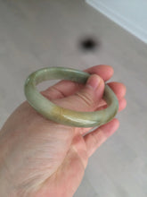 Load image into Gallery viewer, 49.5mm Certified Type A 100% Natural yellow/gray/green Jadeite Jade bangle AF80-5002