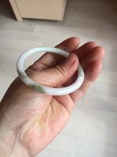 Load image into Gallery viewer, 53.9mm 100% natural Type A sunny green white purple round cut jadeite jade bangle BL96-4661