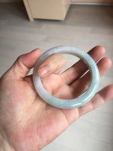 Load image into Gallery viewer, 56.5mm certified 100% natural type A white/light green white purple jadeite jade bangle AH104-0524