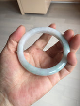 Load image into Gallery viewer, 56.5mm certified 100% natural type A white/light green white purple jadeite jade bangle AH104-0524