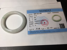 Load image into Gallery viewer, 56.8mm Certified Type A 100% Natural sunny green/white Jadeite Jade bangle BP50-3874