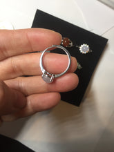 Load image into Gallery viewer, 100% natural type A icy watery light green sunny green brown red clear four-prong jadeite jade ring group PC9