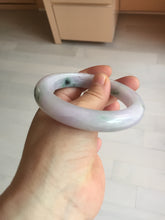 Load image into Gallery viewer, 58mm certified 100% natural type A light green/purple/yellow(FU LU SHOU)  jadeite jade bangle BN84-8722