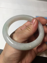Load image into Gallery viewer, 56.8mm Certified Type A 100% Natural sunny green/white Jadeite Jade bangle BP50-3874