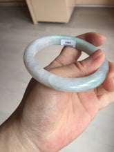 Load image into Gallery viewer, 56.5mm certified 100% natural type A white/light green white purple jadeite jade bangle AH104-0524