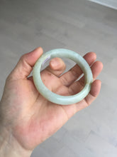 Load image into Gallery viewer, 56.6mm certified 100% natural Type A icy watery light yellow/white with jadeite jade bangle BL55-3278