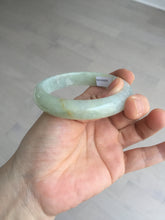Load image into Gallery viewer, 56.6mm certified 100% natural Type A icy watery light yellow/white with jadeite jade bangle BL55-3278