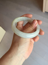 Load image into Gallery viewer, 57.5mm certified 100% natural Type A icy watery light yellow/white with jadeite jade bangle BL56-3288