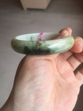 Load image into Gallery viewer, 56.7mm type A 100% Natural green/purple/pink/white (福禄寿)  Jadeite Jade bangle G52