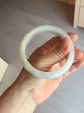 Load image into Gallery viewer, 57.5mm certified 100% natural Type A icy watery light yellow/white with jadeite jade bangle BL56-3288