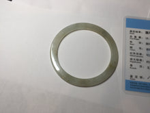 Load image into Gallery viewer, 58mm certified 100% natural type A icy watery light green yellow brown flat jadeite jade bangle PA125-6635