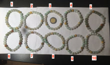 Load image into Gallery viewer, 7-7.6mm 100% natural type A green/white/yellow/brown jadeite jade beads bracelet KS90