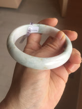 Load image into Gallery viewer, 59.6mm Certificated Type A 100% Natural White green red purplewith green floating flowers Jadeite Jade bangle G110-9546
