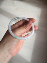 Load image into Gallery viewer, 56.5mm 100% natural Type A sunny green white round cut jadeite jade bangle BL98-4669