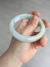 Load image into Gallery viewer, 57.5mm certified 100% natural Type A icy watery light yellow/white with jadeite jade bangle BL56-3288