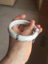 Load image into Gallery viewer, 59.6mm Certificated Type A 100% Natural White green red purplewith green floating flowers Jadeite Jade bangle G110-9546
