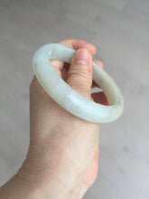 Load image into Gallery viewer, 57.5mm certified 100% natural Type A icy watery light yellow/white with jadeite jade bangle BL56-3288