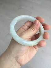 Load image into Gallery viewer, 57.5mm certified 100% natural Type A icy watery light yellow/white with jadeite jade bangle BL56-3288