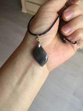 Load image into Gallery viewer, 100% natural type A jadeite jade icy watery yellow green black Willow leaf pendant group AX152