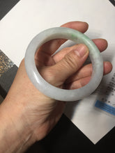 Load image into Gallery viewer, 56.4mm Certified Type A 100% Natural sunny green/white Jadeite Jade bangle BP51-3875