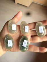 Load image into Gallery viewer, 100% Natural type A dark green/light green/gray jadeite Jade RuYi(如意) pendant BF75