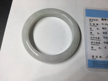Load image into Gallery viewer, 56.6mm certified 100% natural Type A icy watery light green/white jadeite jade bangle BP52-3872