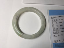 Load image into Gallery viewer, 54.7mm Certified 100% natural Type A fresh sunny green white jadeite jade bangle BN3-6337