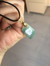 Load image into Gallery viewer, 100% natural type A jadeite jade icy watery yellow green black Willow leaf pendant group AX152