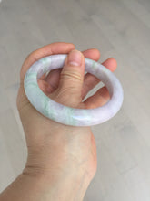 Load image into Gallery viewer, 59.5mm certified Type A 100% Natural light green sunny green light purple Jadeite Jade bangle BF147-8465